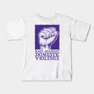 Rage Against Domestic Violence Purple Vibe Kids T-Shirt